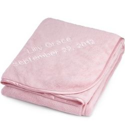Personalized Pink Baby Blanket