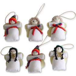 Andean Angels of Peace Cotton Ornaments