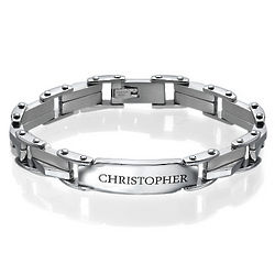 Personalized Link Chain Stainless Steel Bracelet
