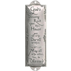 Handcrafted Pewter House Blessing Plaque