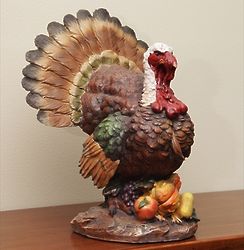 10 Inch Autumn Thanksgiving Turkey Table Top Decoration