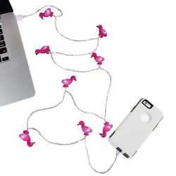 USB Flamingo Light iPhone Charger