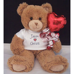 Personalized Romantic Hearts Teddy Bear