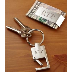 Personalized Money Clip and Key Chain Set