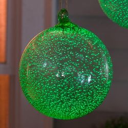 Glowing 8" Ball Glass Garden Ornament