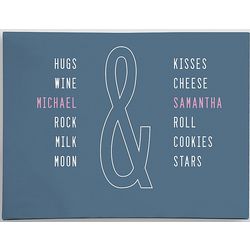 Personalized Perfect Pairing Blue Wall Art