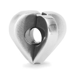 Trollbeads Double Heart Bead in Sterling Silver