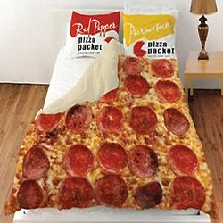 Pepperoni Pizza Queen Duvet Bedding Cover