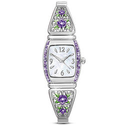 Midnight Rose Watch with Mother of Pearl Face