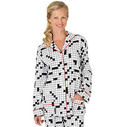 Crossword Pajamas with Piping