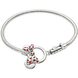 Minnie Mouse Chamilia Bracelet with Red Swarovski Crystals
