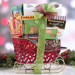 Holiday Sleigh of Sweets Gift Basket