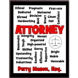 Attorney or Lawyer Expressions Personalized Plaque