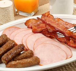 Jones Family Recipe Breakfast Bacon and Sausage Link Sampler