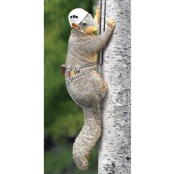 Squirrel Tree Climber Statue and Spinning Squirrel Feeder