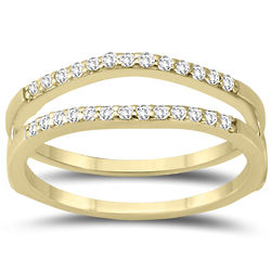 1/4 Carat TW Diamond Insert Ring in 10K Yellow Gold