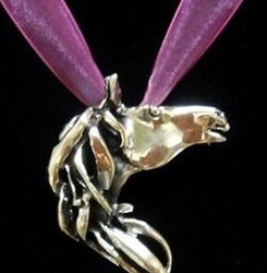 Sterling Silver Horse Choker Necklace