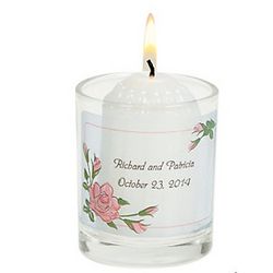 Personalized Floral Votive Holders