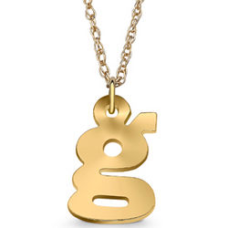 Gold-Plated Lowercase Initial Necklace