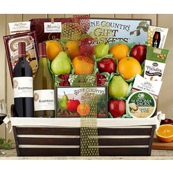 Eastpoint Cellars Wine and Fruit Gift Basket
