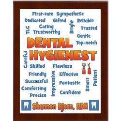 Dental Hygienist Expressions Personalized Plaque