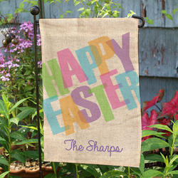 Happy Easter Personalized Garden Flag
