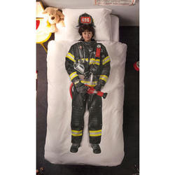 Firefighter Dress-Up Duvet Cover and Pillowcase