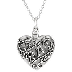 Dad Heart Sterling Silver Urn Necklace