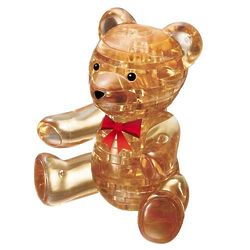 3D Gold Teddy Bear Crystal Puzzle