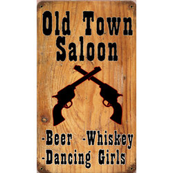 Old Town Saloon Metal Sign