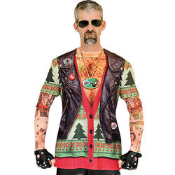Holiday Morocycle Leather Vest Sublimated T-Shirt