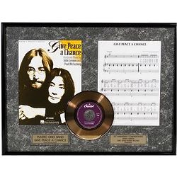 John Lennon Give Peace A Chance Gold Record Framed Set