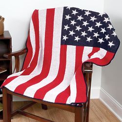 USA Flag Recycled Cotton Throw