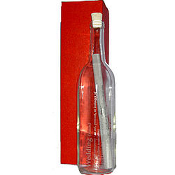Wedding Message Bottle with Scroll