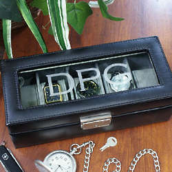 Engraved Watch Display Case
