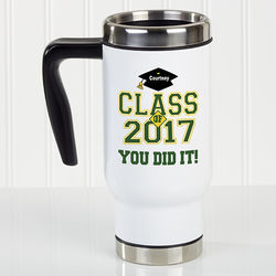 Personalized Cheers to the Graduate Travel Mug