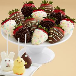3 Easter Brownie Pops & Full Dozen Easter Strawberries
