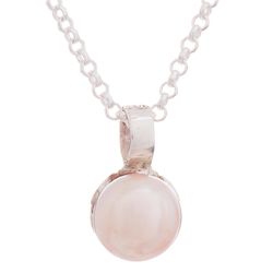 Peach Bloom Cultured Pearl Pendant
