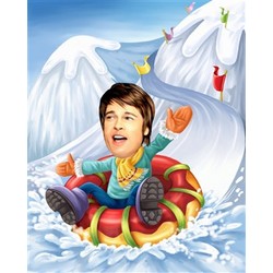 Sled Race Caricature from Photo