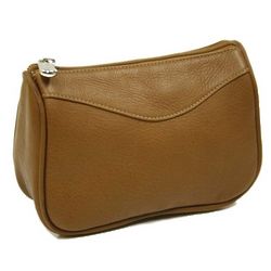 Saddle Piel Leather Carry-All Zipper Pouch