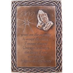 Serenity Prayer Bronze Plaque