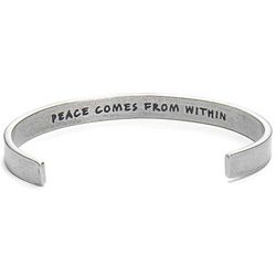 Peace Comes From Within Cuff Bracelet