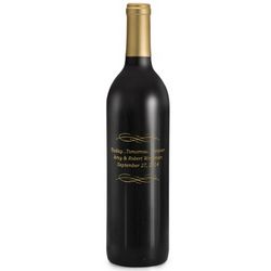 Cabernet Today Tomorrow Forever Etched Wine Bottle