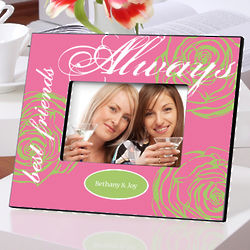 Personalized Always Friends Floral Photo Frames