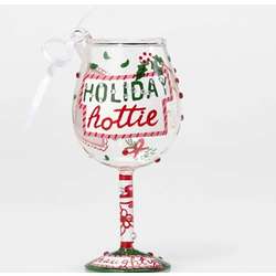 Holiday Hottie Wine Glass Ornament