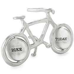 Bike Today, Work Tomorrow Pewter Paperweight