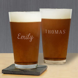 Beer-Lover's Personalized Pint Glass