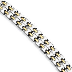 Men's Stainless Steel and IP Plated Bracelet