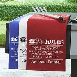 Personalized Bar Rules Bar Towels