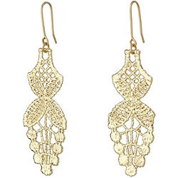 Wisteria 24Kt Gold Dipped Lace Earrings